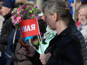 1 мая. Шествие профсоюзов в Москве. Фото: Каспаров.Ru